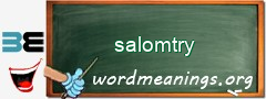 WordMeaning blackboard for salomtry